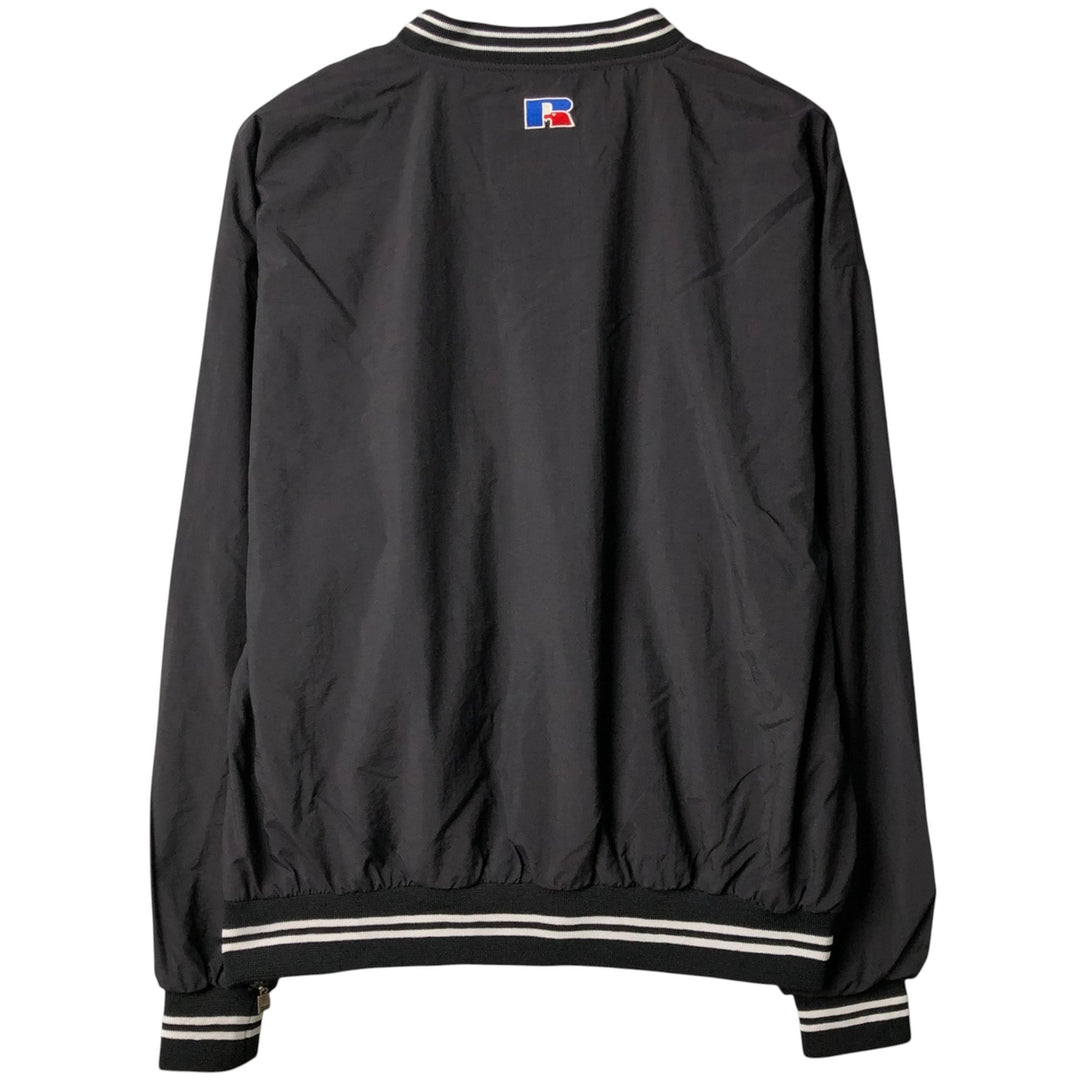 90'S Vintage Russell V-neck nylon pullover, men's size L Nylon black type Vintage Second Hand