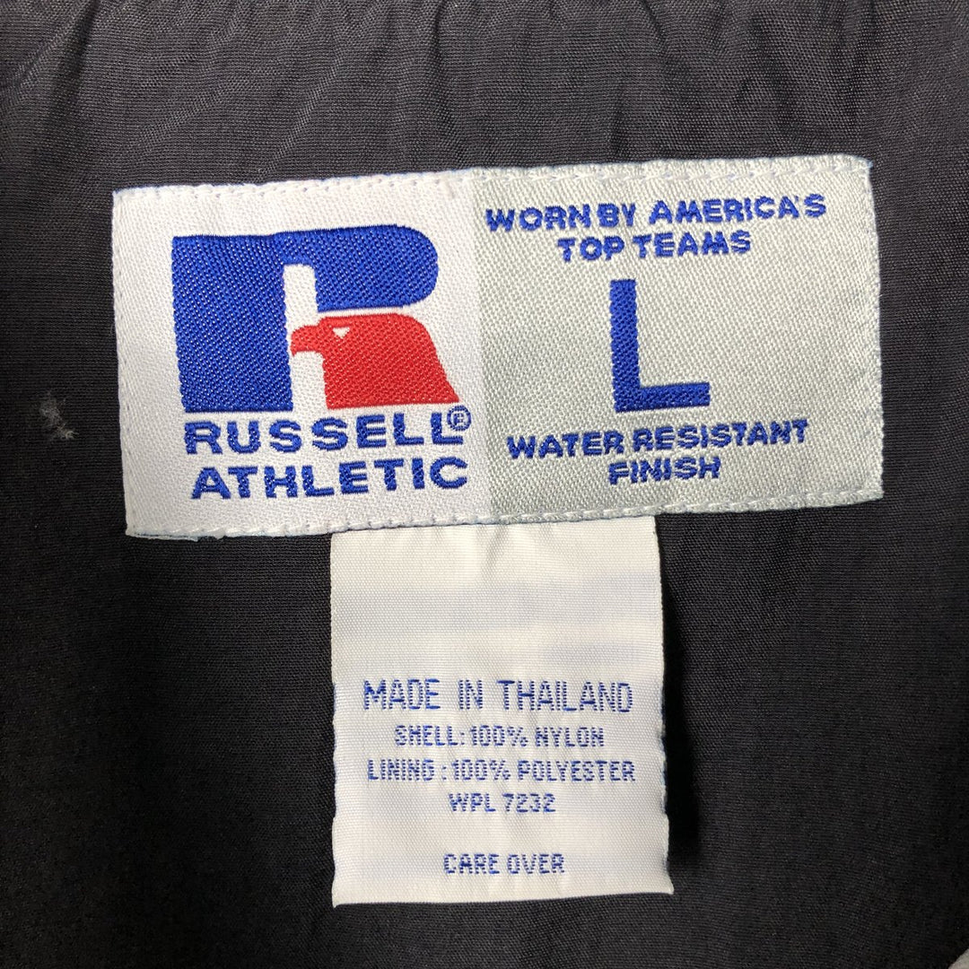 90'S Vintage Russell V-neck nylon pullover, men's size L Nylon black type Vintage Second Hand