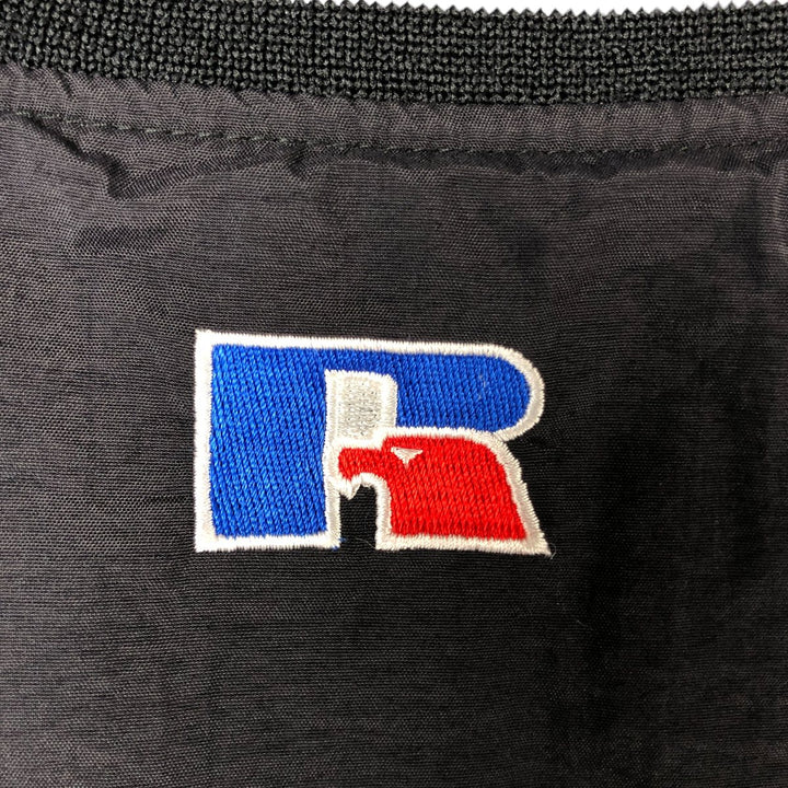 90'S Vintage Russell V-neck nylon pullover, men's size L Nylon black type Vintage Second Hand