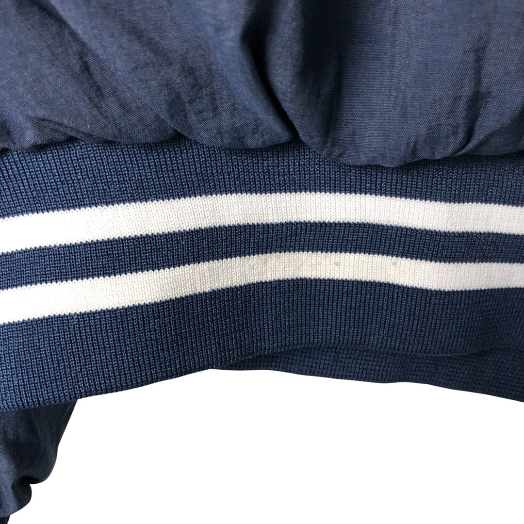 90'S Russell College V-neck nylon pullover, men's size L, vintage Nylon navy blue type Vintage Second Hand