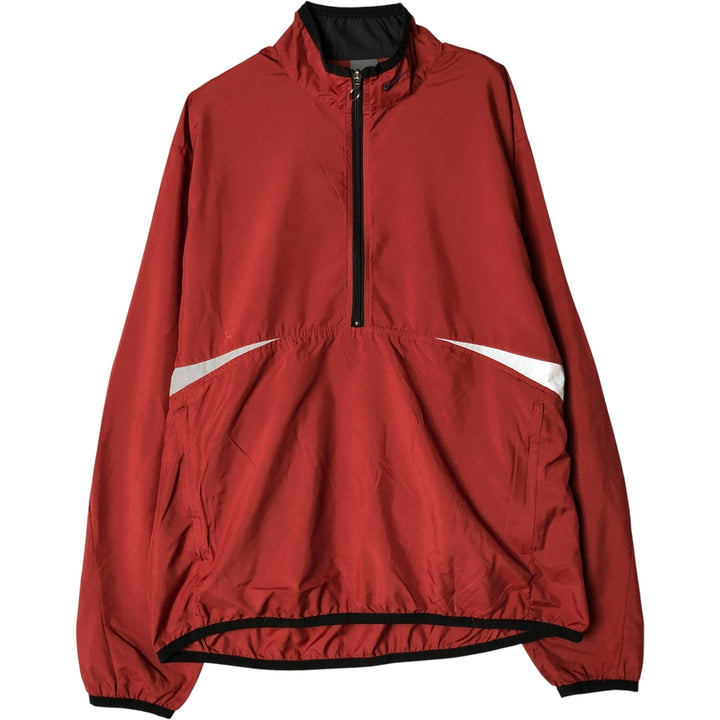 2000'S Nike Half-Zip Warm-Up Pullover, Men's Size L polyester red type reddish brown Vintage Second Hand
