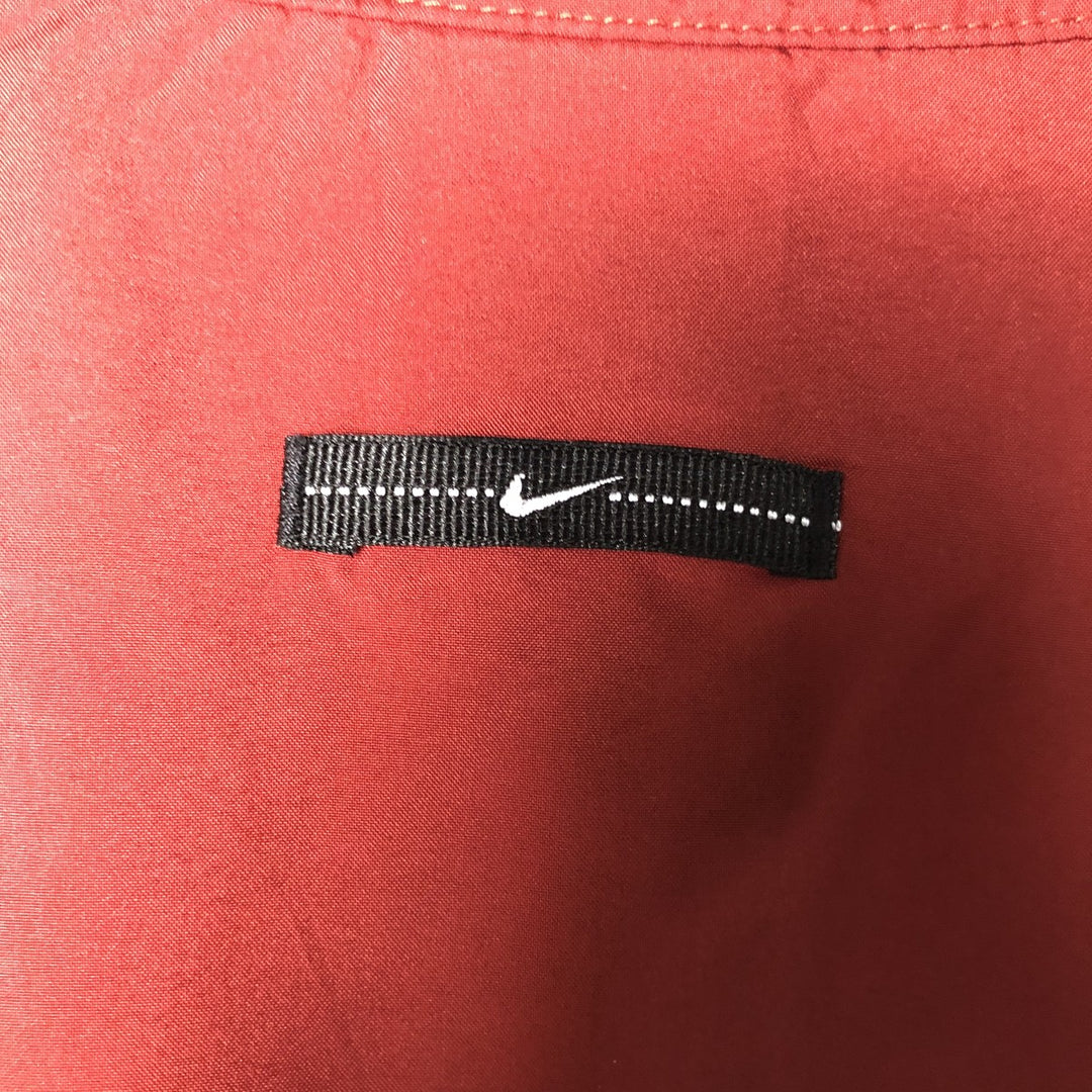 2000'S Nike Half-Zip Warm-Up Pullover, Men's Size L polyester red type reddish brown Vintage Second Hand