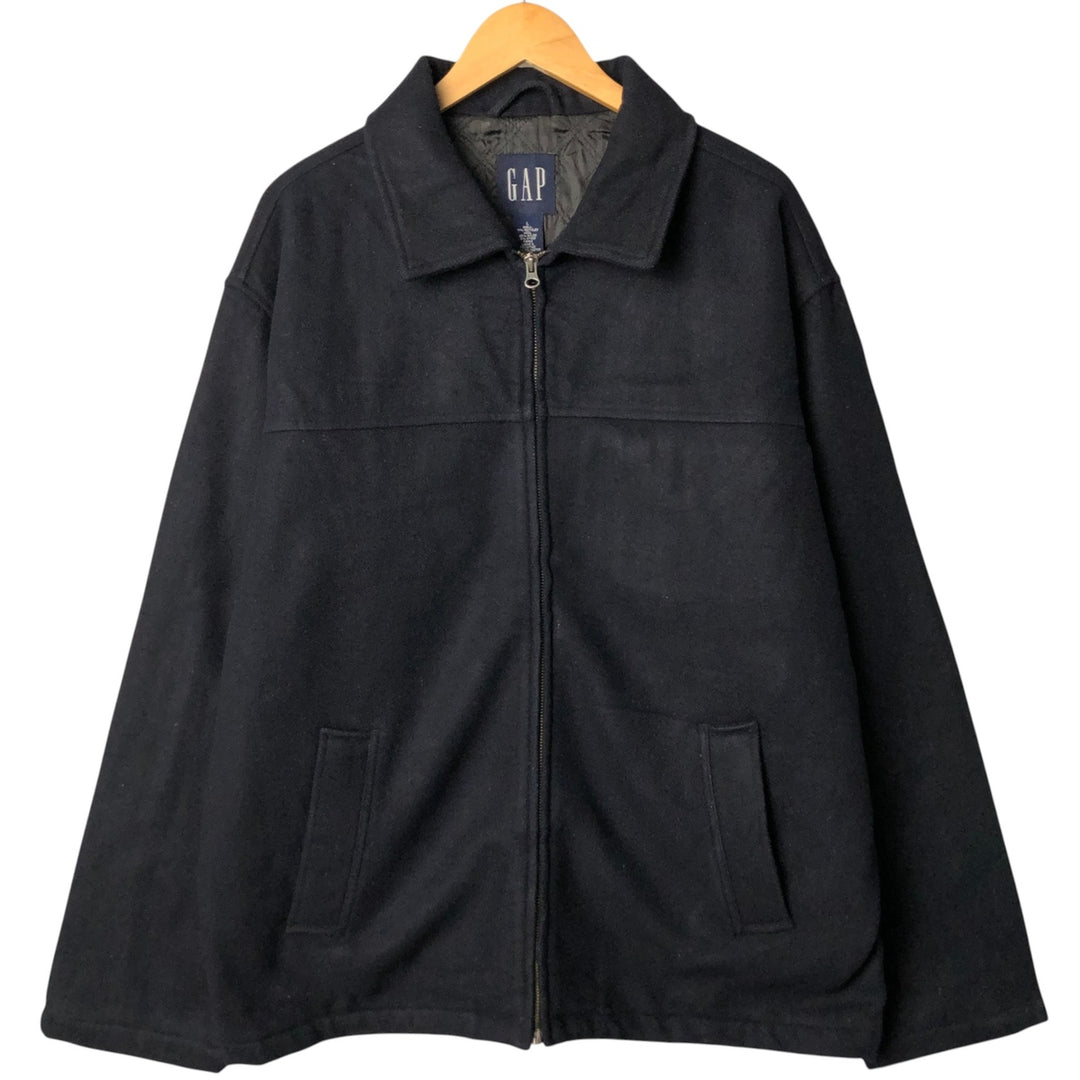 90'S GAP Vintage Padded Wool Sports Jacket, Men's Size L Recycled wool navy blue type Vintage Second Hand