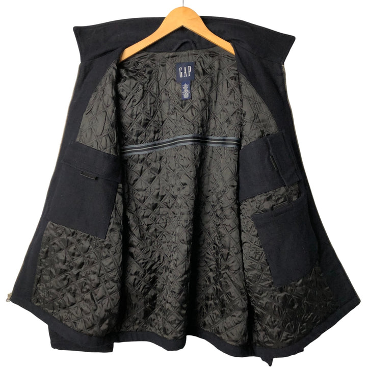90'S GAP Vintage Padded Wool Sports Jacket, Men's Size L Recycled wool navy blue type Vintage Second Hand