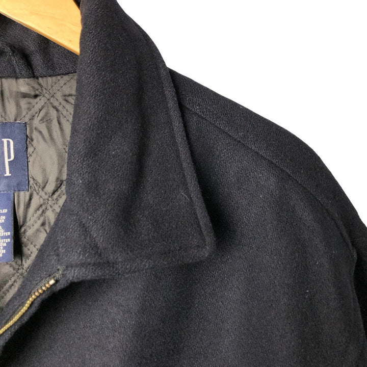 90'S GAP Vintage Padded Wool Sports Jacket, Men's Size L Recycled wool navy blue type Vintage Second Hand