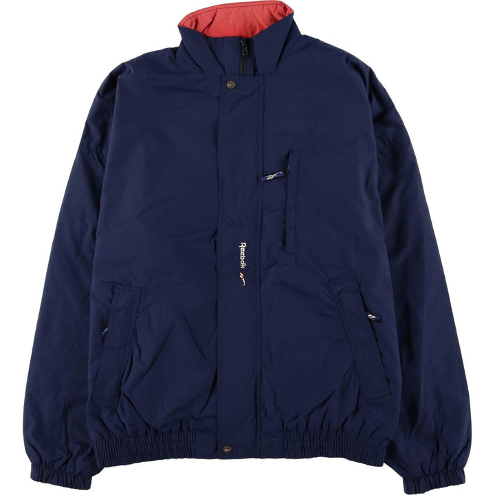 90'S Reebok nylon jacket, men's XL size, vintage polyamide navy blue type Vintage Second Hand