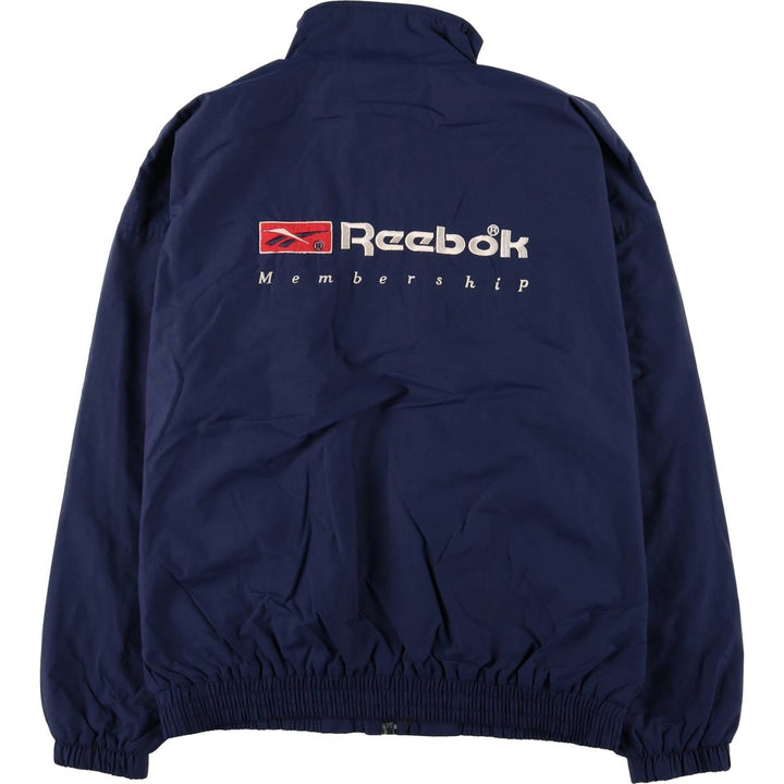 90'S Reebok nylon jacket, men's XL size, vintage polyamide navy blue type Vintage Second Hand