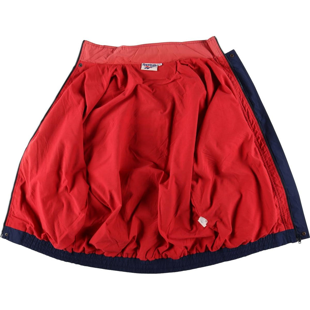 90'S Reebok nylon jacket, men's XL size, vintage polyamide navy blue type Vintage Second Hand