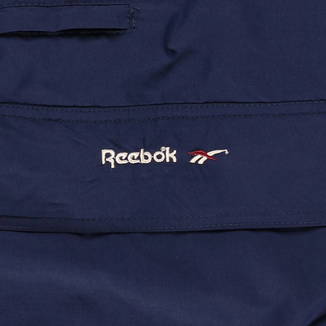 90'S Reebok nylon jacket, men's XL size, vintage polyamide navy blue type Vintage Second Hand