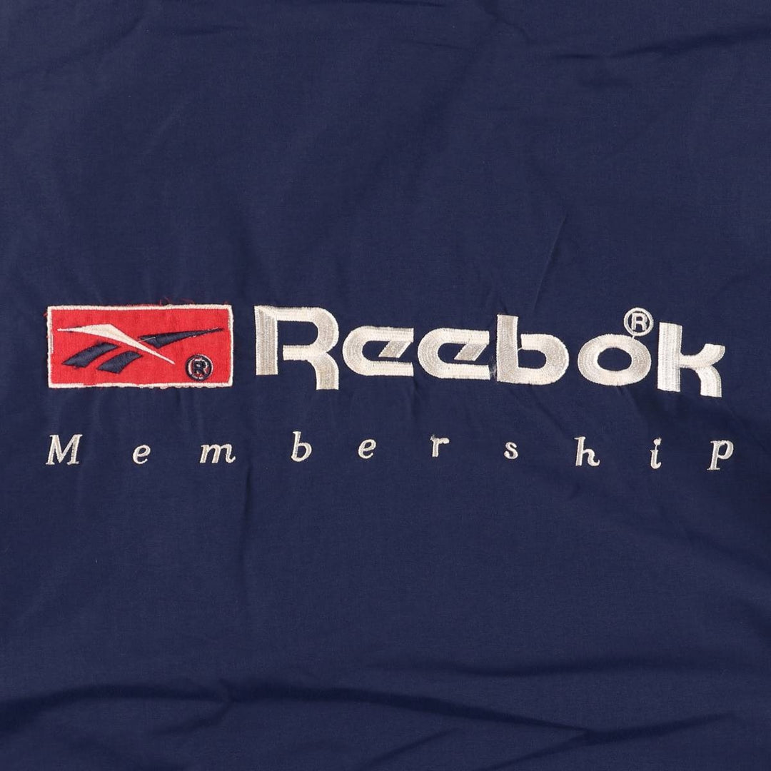 90'S Reebok nylon jacket, men's XL size, vintage polyamide navy blue type Vintage Second Hand