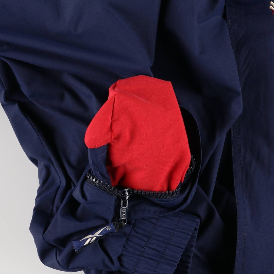 90'S Reebok nylon jacket, men's XL size, vintage polyamide navy blue type Vintage Second Hand