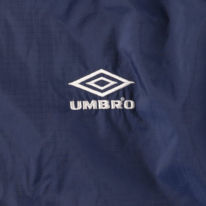 90'S Umbro Nylon Jacket, Men's Size Medium, Vintage Nylon navy blue type Vintage Second Hand