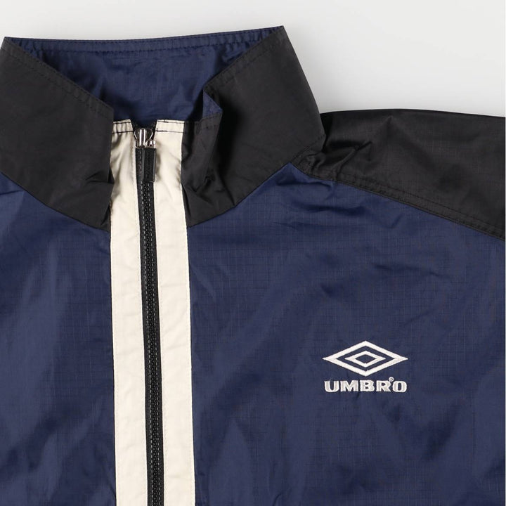 90'S Umbro Nylon Jacket, Men's Size Medium, Vintage Nylon navy blue type Vintage Second Hand