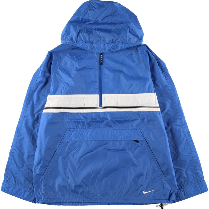 90'S Nike Anorak Parka, Men's Medium, Vintage Nylon blue type Vintage Second Hand