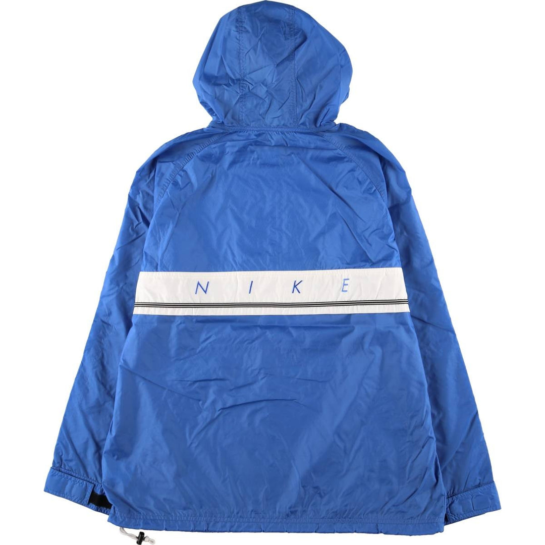 90'S Nike Anorak Parka, Men's Medium, Vintage Nylon blue type Vintage Second Hand