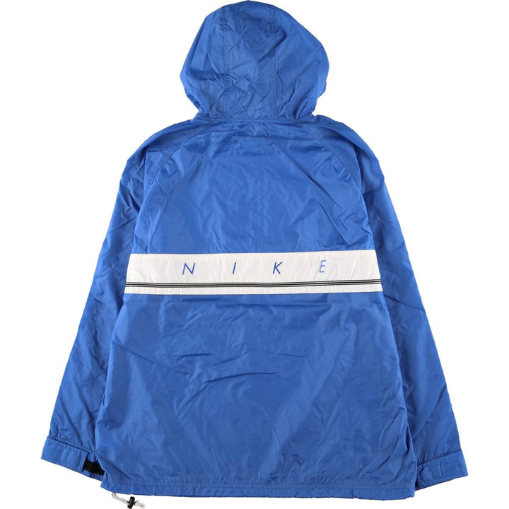 90'S Nike Anorak Parka, Men's Medium, Vintage Nylon blue type Vintage Second Hand