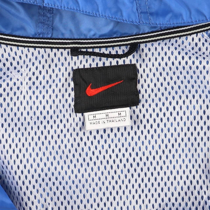 90'S Nike Anorak Parka, Men's Medium, Vintage Nylon blue type Vintage Second Hand
