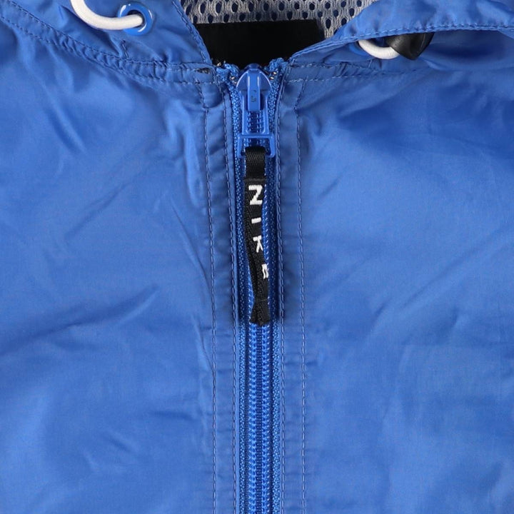 90'S Nike Anorak Parka, Men's Medium, Vintage Nylon blue type Vintage Second Hand
