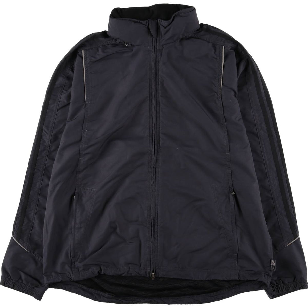 00'S adidas windbreaker, men's size L polyester Charcoal Vintage Second Hand