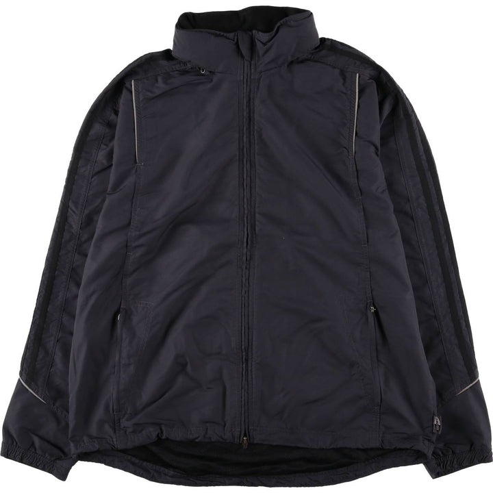 00'S adidas windbreaker, men's size L polyester Charcoal Vintage Second Hand
