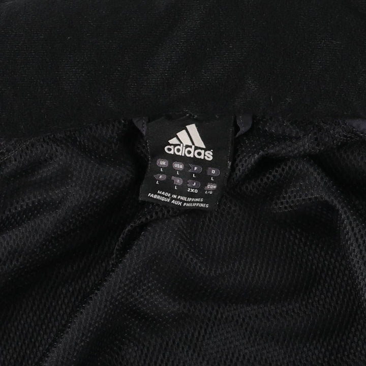 00'S adidas windbreaker, men's size L polyester Charcoal Vintage Second Hand