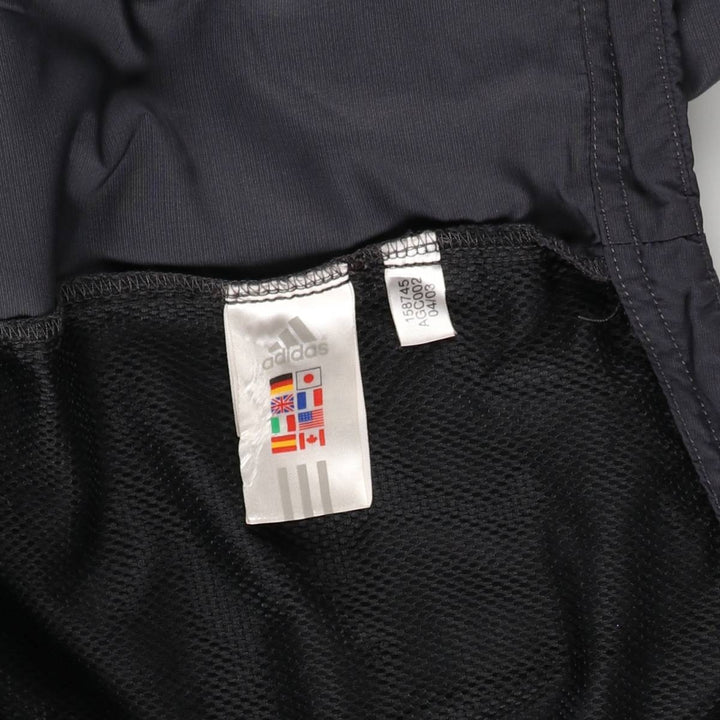 00'S adidas windbreaker, men's size L polyester Charcoal Vintage Second Hand