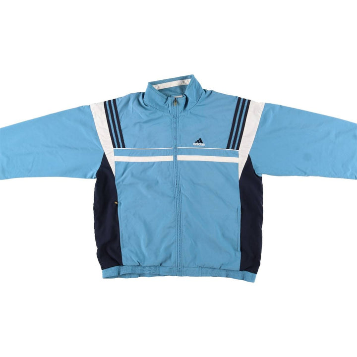 00'S adidas windbreaker, men's size L polyester Blue type light blue Vintage Second Hand