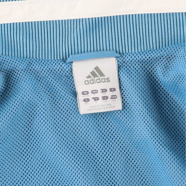 00'S adidas windbreaker, men's size L polyester Blue type light blue Vintage Second Hand