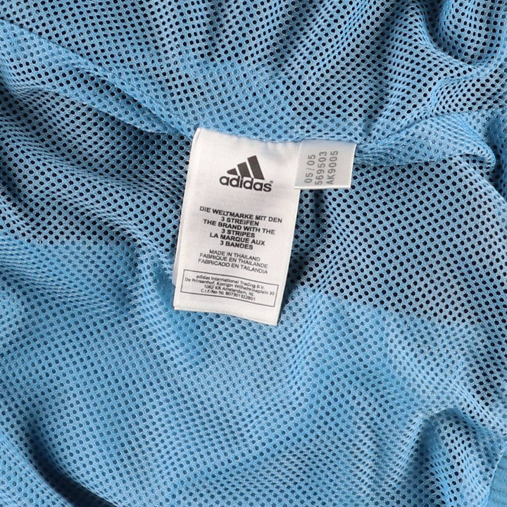 00'S adidas windbreaker, men's size L polyester Blue type light blue Vintage Second Hand