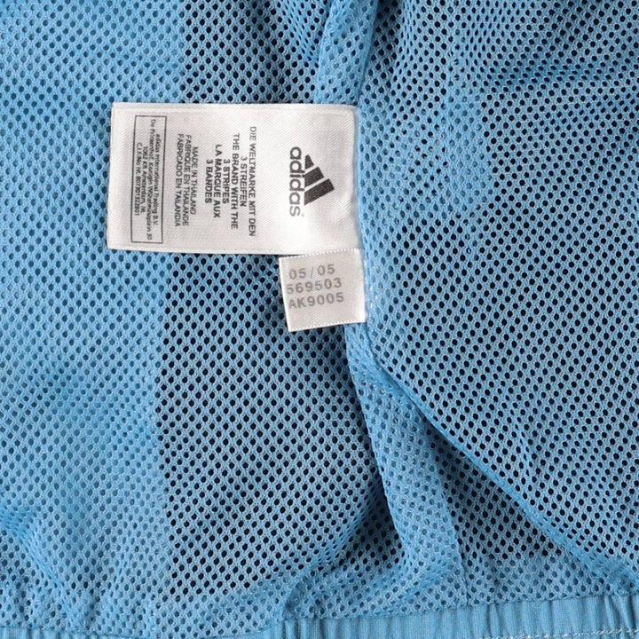 00'S adidas windbreaker, men's size L polyester Blue type light blue Vintage Second Hand