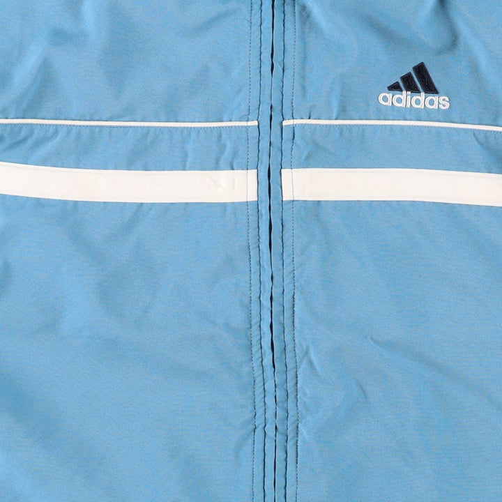 00'S adidas windbreaker, men's size L polyester Blue type light blue Vintage Second Hand
