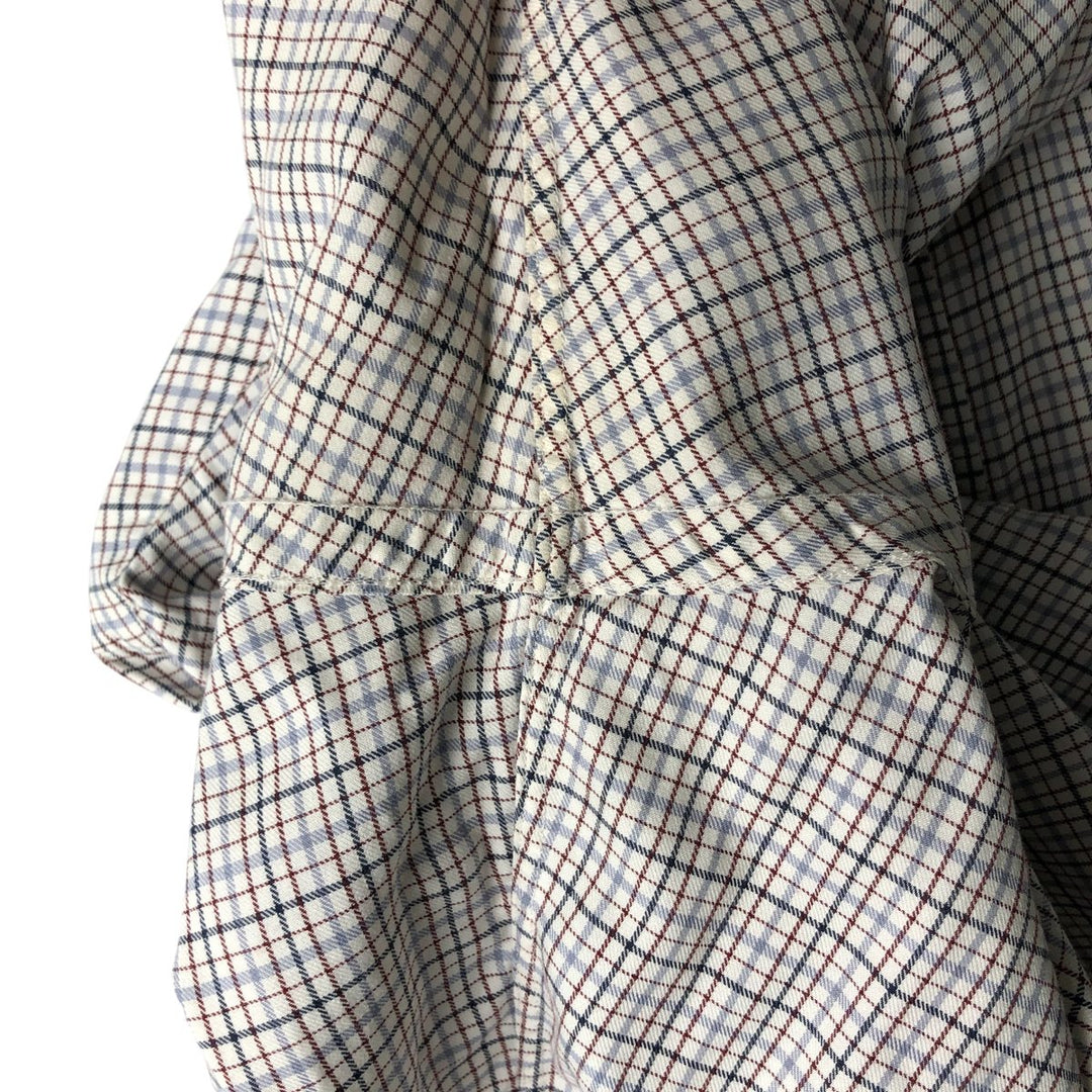 Ralph Lauren CUSTOM FIT long sleeve button down check shirt men's XL size cotton pale white type Vintage Second Hand