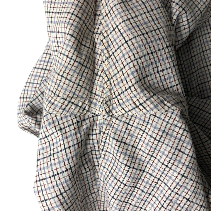 Ralph Lauren CUSTOM FIT long sleeve button down check shirt men's XL size cotton pale white type Vintage Second Hand