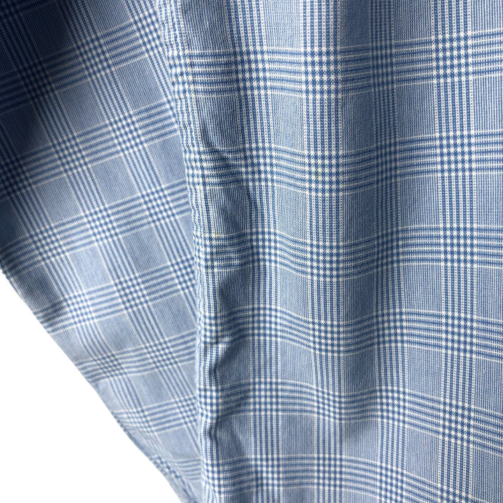 Ralph Lauren POLO by Ralph Lauren REGENT CUSTOM FIT long-sleeved cotton check shirt, men's size L cotton Blue type light blue Vintage Second Hand