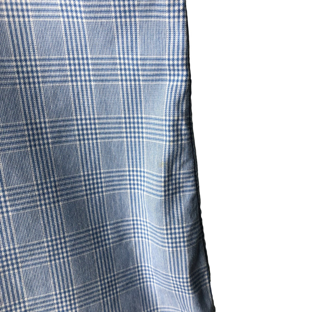 Ralph Lauren POLO by Ralph Lauren REGENT CUSTOM FIT long-sleeved cotton check shirt, men's size L cotton Blue type light blue Vintage Second Hand