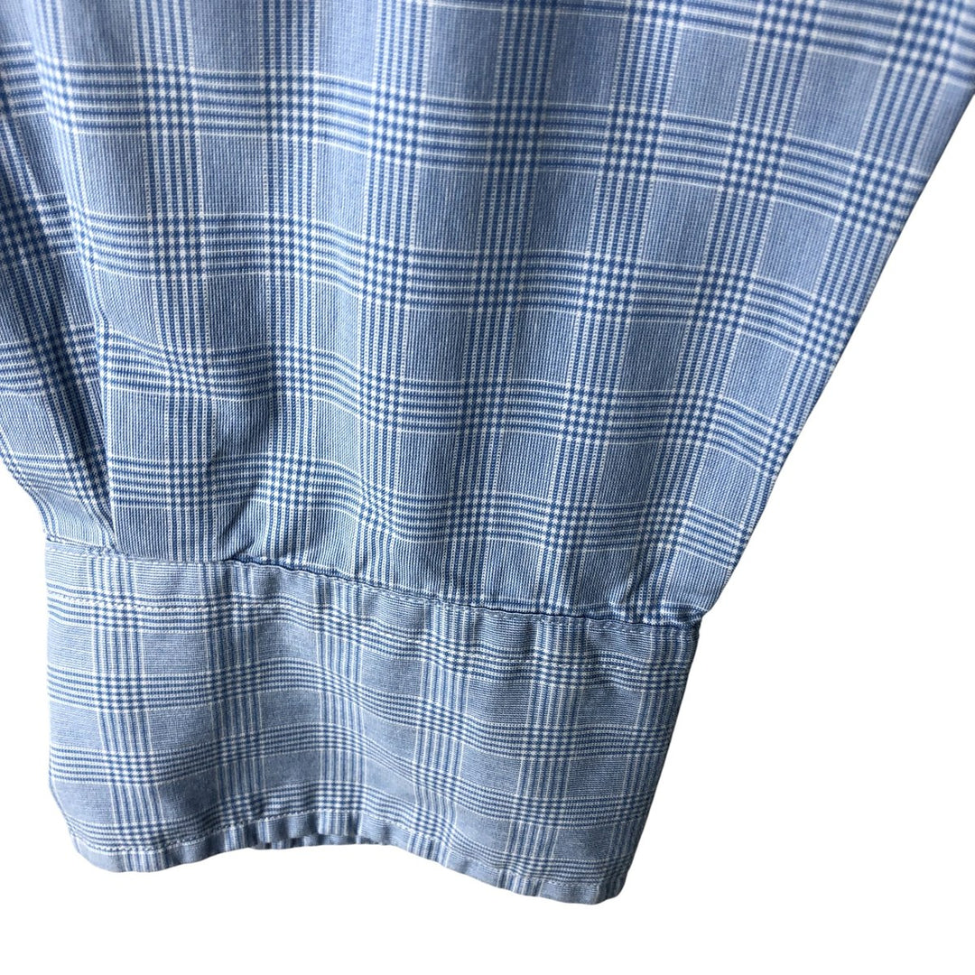 Ralph Lauren POLO by Ralph Lauren REGENT CUSTOM FIT long-sleeved cotton check shirt, men's size L cotton Blue type light blue Vintage Second Hand