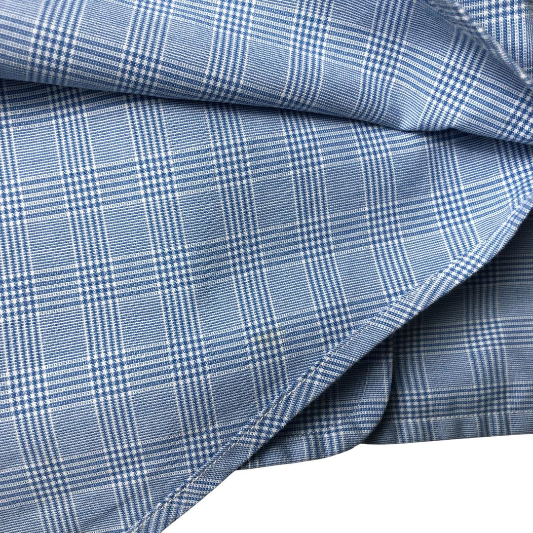 Ralph Lauren POLO by Ralph Lauren REGENT CUSTOM FIT long-sleeved cotton check shirt, men's size L cotton Blue type light blue Vintage Second Hand