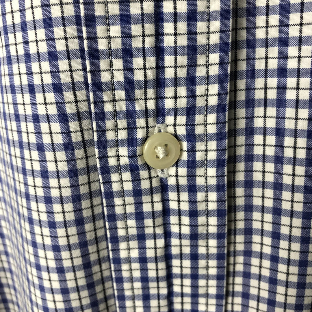 Ralph Lauren Classic Fit Long Sleeve Button Down Check Shirt Men's M cotton white type Vintage Second Hand
