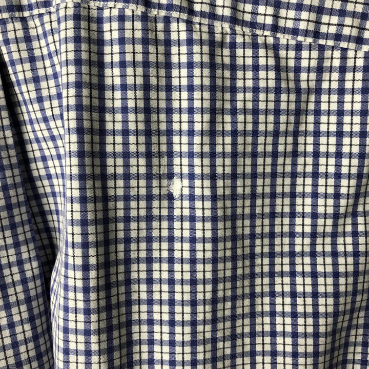 Ralph Lauren Classic Fit Long Sleeve Button Down Check Shirt Men's M cotton white type Vintage Second Hand