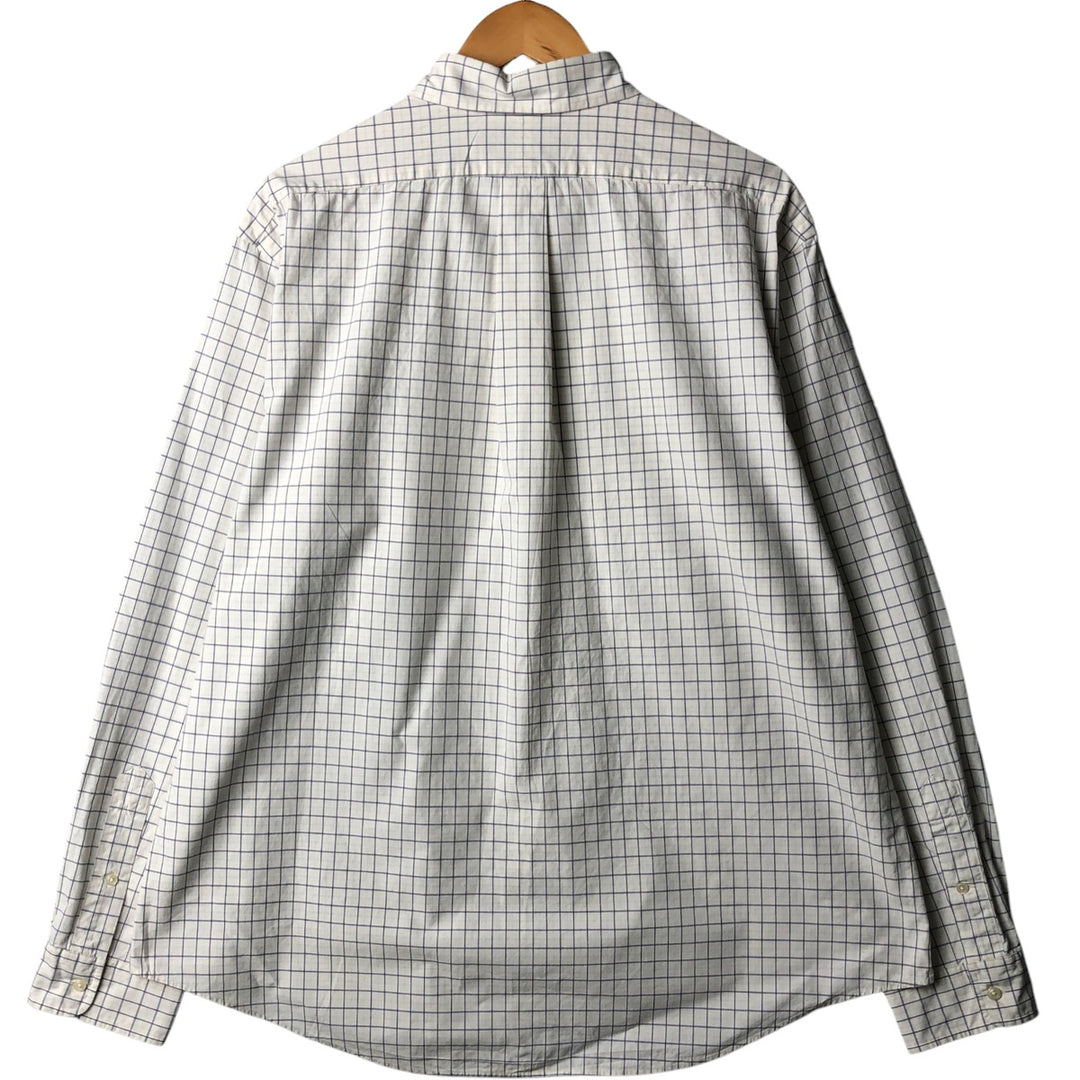 Ralph Lauren CUSTOM FIT long sleeve button down check shirt men's XXL cotton white type Vintage Second Hand