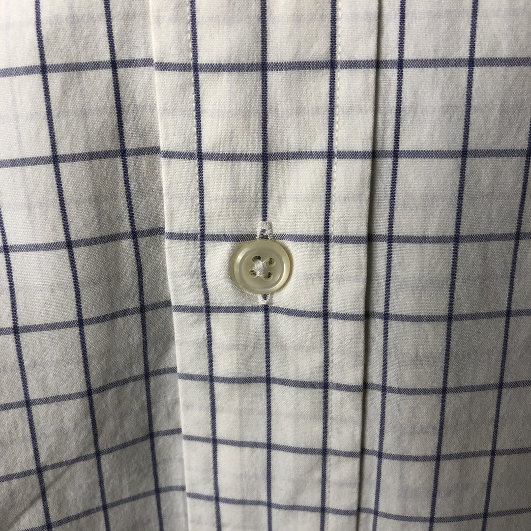 Ralph Lauren CUSTOM FIT long sleeve button down check shirt men's XXL cotton white type Vintage Second Hand