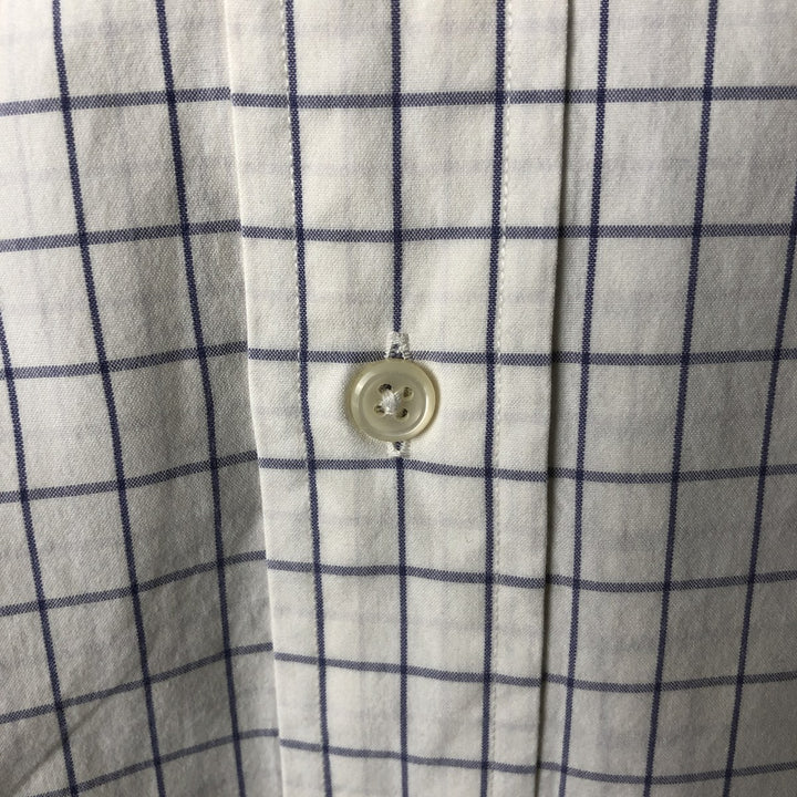 Ralph Lauren CUSTOM FIT long sleeve button down check shirt men's XXL cotton white type Vintage Second Hand