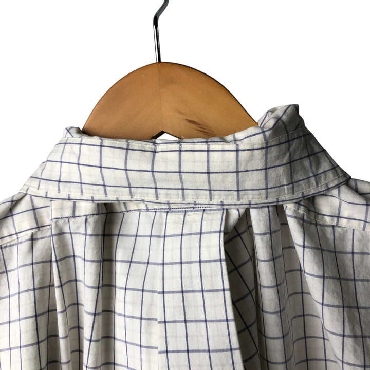 Ralph Lauren CUSTOM FIT long sleeve button down check shirt men's XXL cotton white type Vintage Second Hand