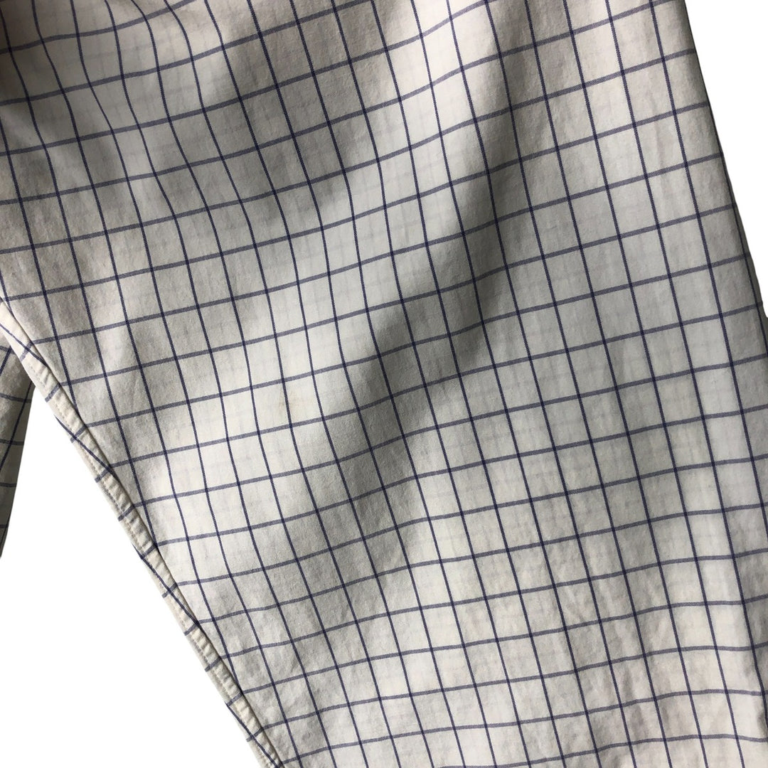 Ralph Lauren CUSTOM FIT long sleeve button down check shirt men's XXL cotton white type Vintage Second Hand