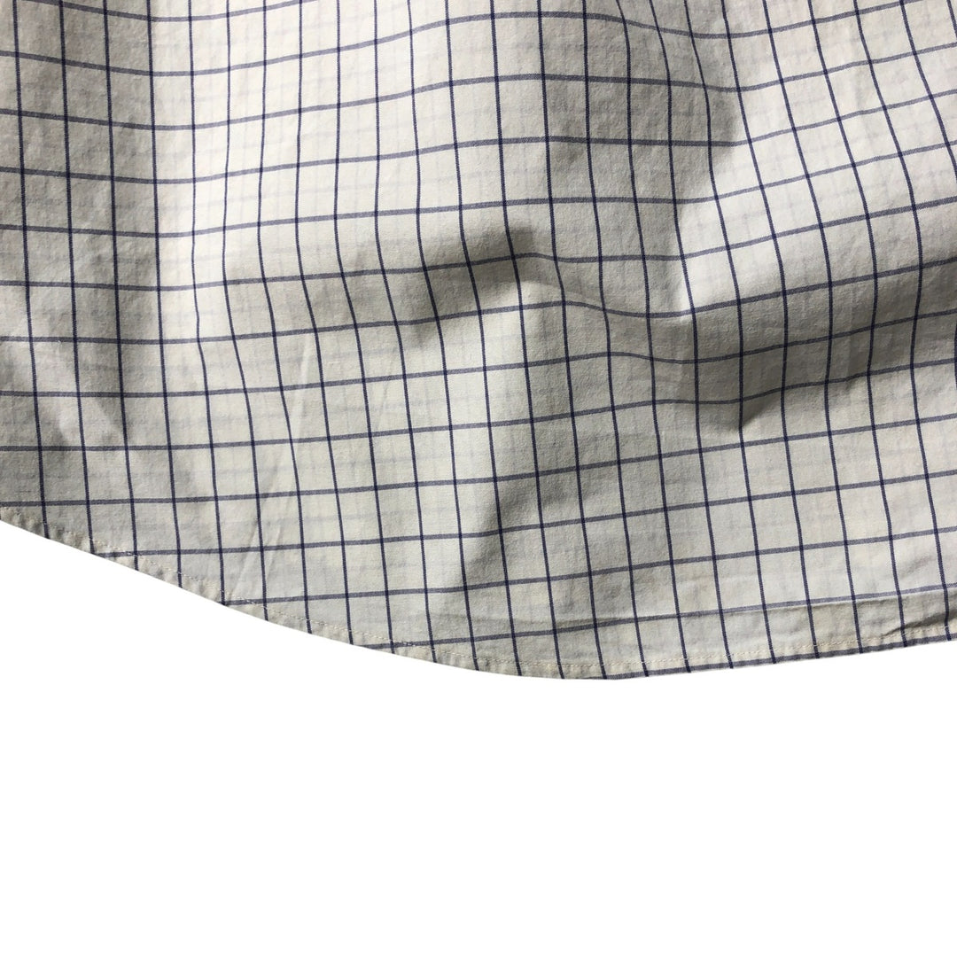 Ralph Lauren CUSTOM FIT long sleeve button down check shirt men's XXL cotton white type Vintage Second Hand