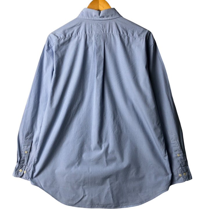Ralph Lauren Classic Fit Long Sleeve Button Down Check Shirt Men's Size L cotton white type Vintage Second Hand