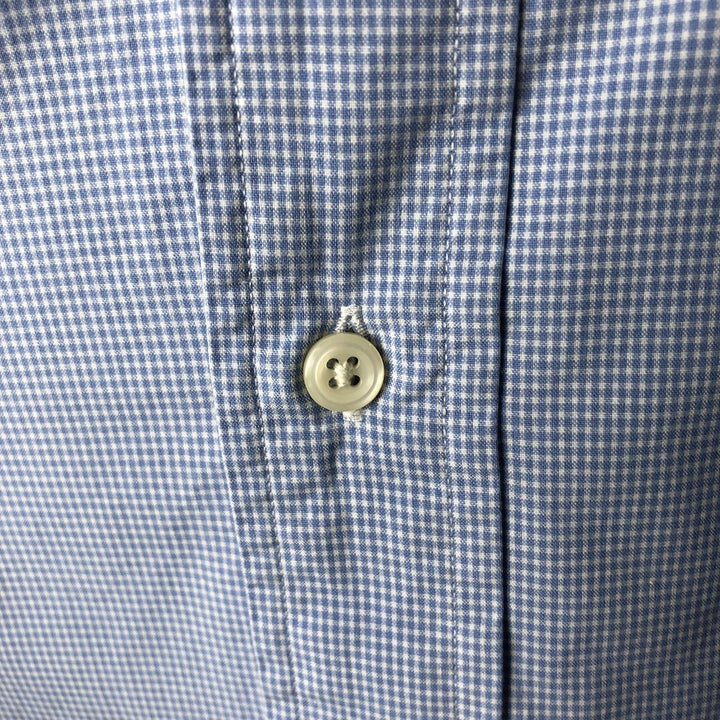 Ralph Lauren Classic Fit Long Sleeve Button Down Check Shirt Men's Size L cotton white type Vintage Second Hand