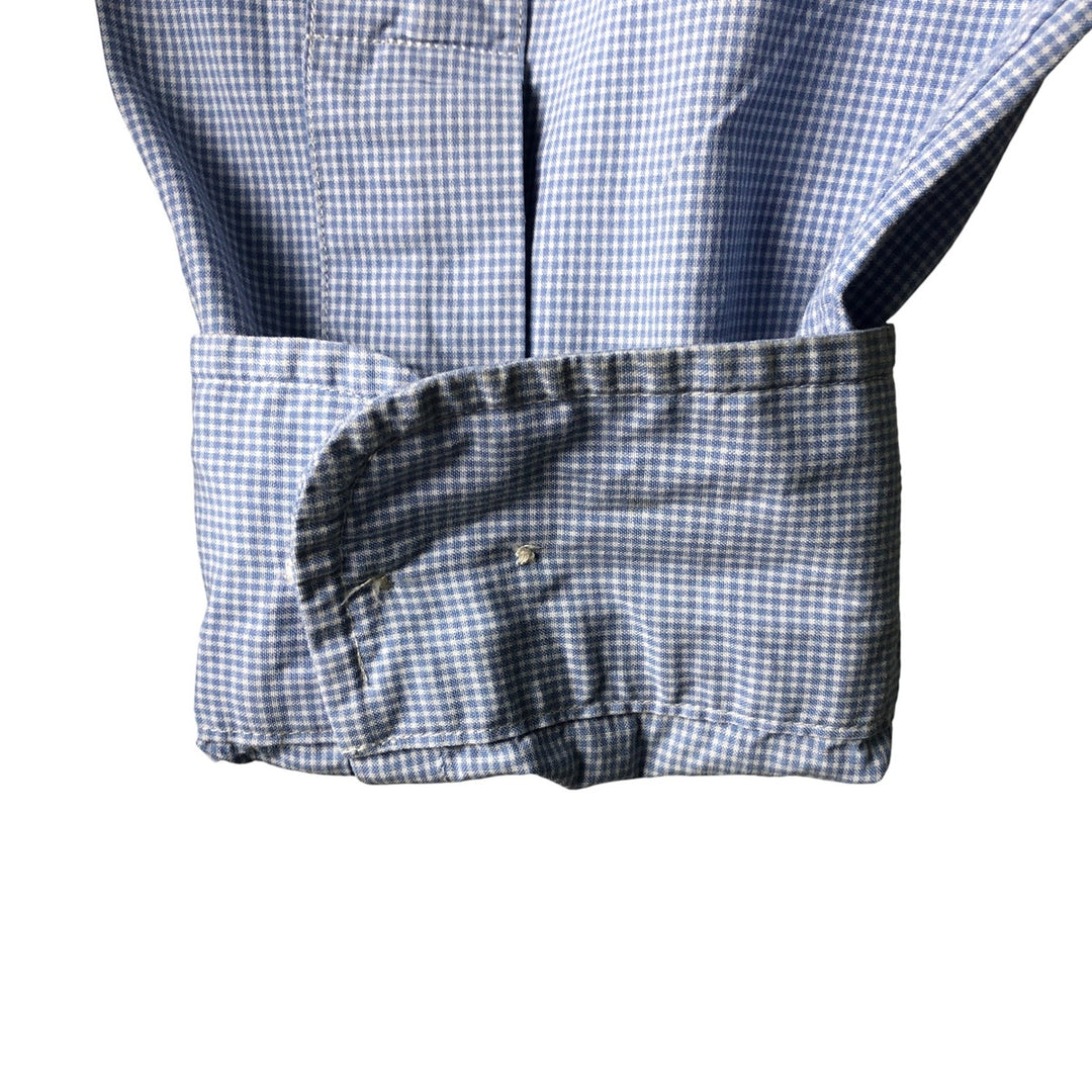 Ralph Lauren Classic Fit Long Sleeve Button Down Check Shirt Men's Size L cotton white type Vintage Second Hand