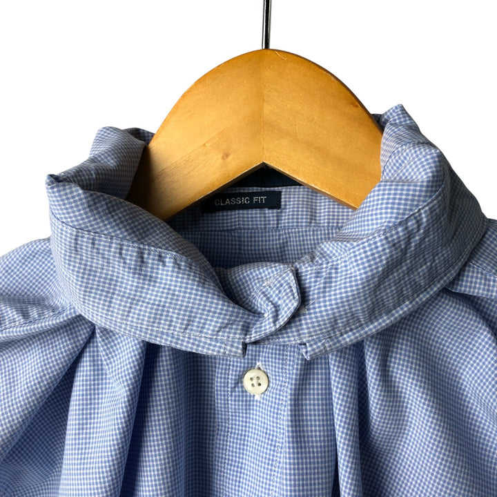Ralph Lauren Classic Fit Long Sleeve Button Down Check Shirt Men's Size L cotton white type Vintage Second Hand