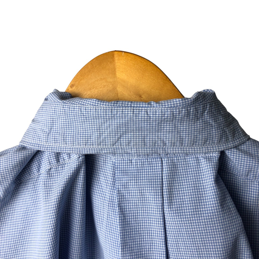 Ralph Lauren Classic Fit Long Sleeve Button Down Check Shirt Men's Size L cotton white type Vintage Second Hand